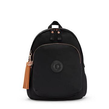 Rose Black Kipling Delia Medium Backpacks | SG 1653OK